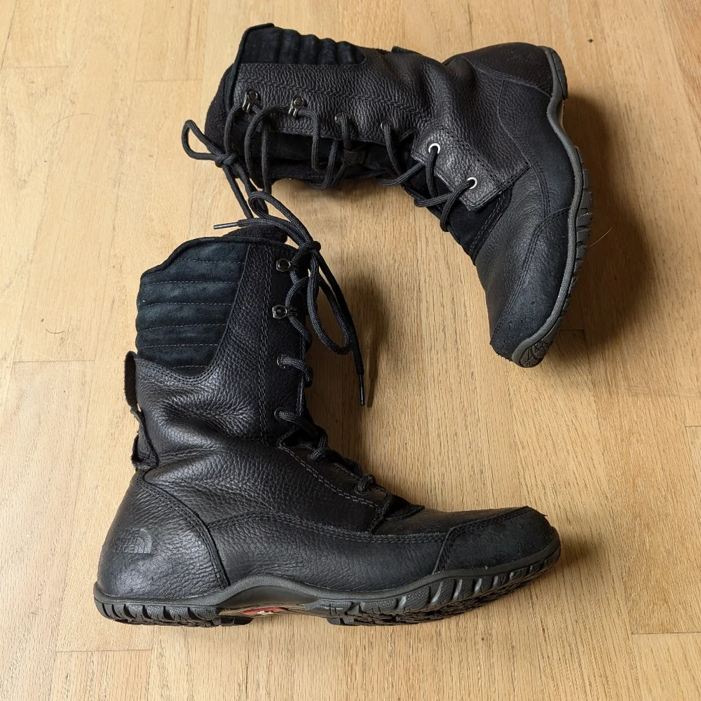 The North Face Purna Luxe Black Winter Boots size 7.5